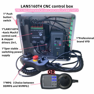 <strong>CNC</strong> Control Panel Box LAN5160T4 Integrated Mach3 <strong>Controller</strong> Board Complete <strong>CNC</strong> Control Box With VFD MPG Power Supplier - Product Image 6
