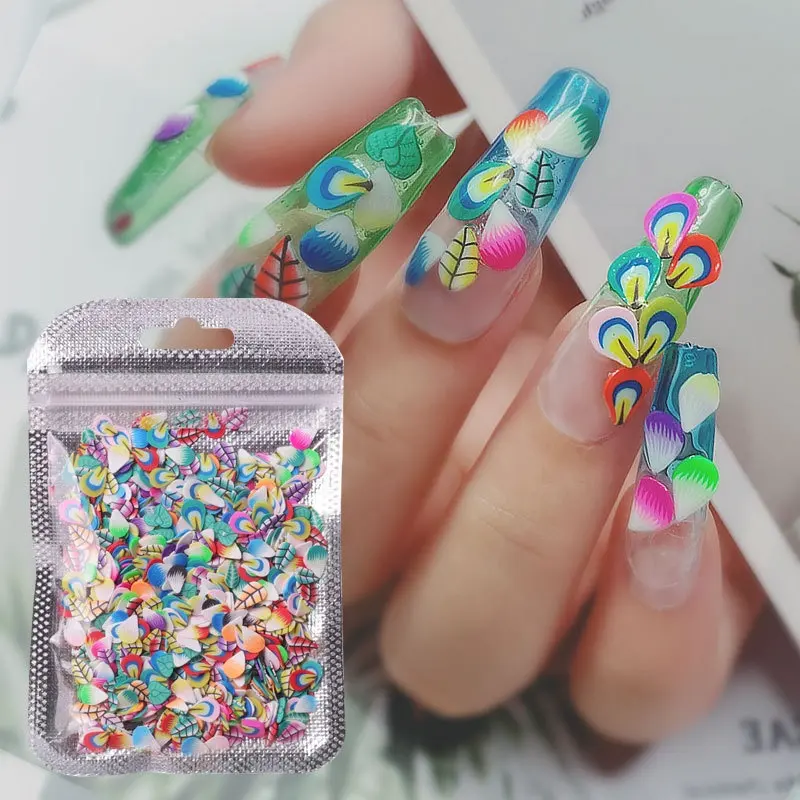 1000Pcs Mix Color Nail Art Polymer Clay Fruit Slices Fruit Design Nail Art Decoration Mobile Phone Beauty DIY Patch