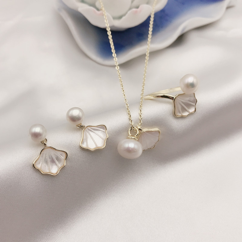 Stud anillo collar conjunto de tres