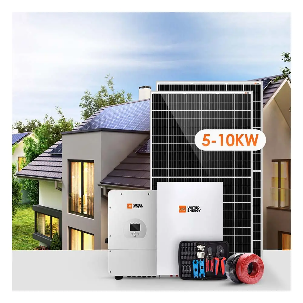 가정용 하이브리드 인버터 태양 전지 패널 시스템 5Kw 6Kw 8Kw 10Kw 태양 에너지 시스템 컨테이너