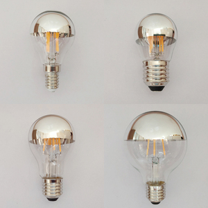 E12 E26 E27 Stringht Filament şerit Edison ampul G45 G60 G95 G125 cam kabuk ayna yarım krom LED Filament ampul konut - Product Image 6