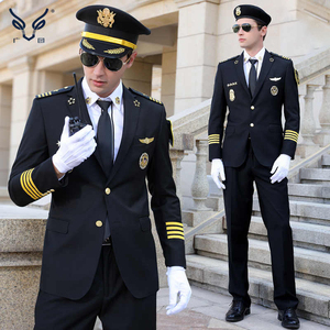 Havacılık kaptan erkek pilot üniforma bahar ve sonbahar mülkiyet görgü güvenlik ceket - Product Image 2
