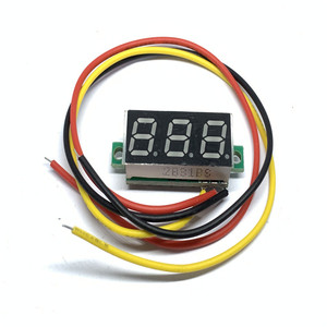 0.28 "üç satır Mini dijital LED kırmızı renk voltmetre ekran üç haneli 0.28 inç 0-100V gerilim metre - Product Image 1