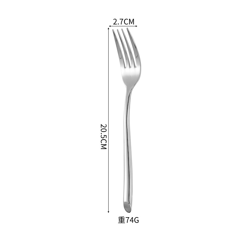 Horseshoe-shaped silver fork