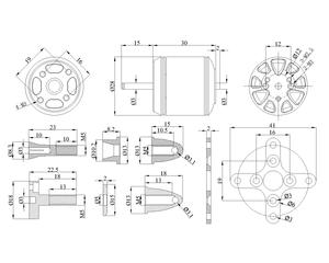 2830 EVO Serie 1000KV Bldc Motor mit integrierter Steuerung eine Klimaanlage Bldc Motor Drohne Bldc Motors teuerung Arduino