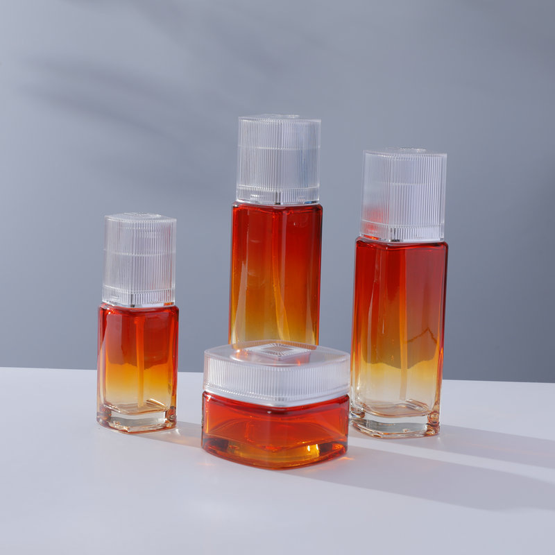 Transparent bottle white cover