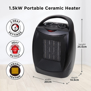 1500w Portable PTC Electric Fan Heater with CE CB Approve Electric Ceramic <strong>Heating</strong> Tip-Over-Protection - Product Image 3