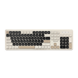 KW-112L kích thước đầy đủ 2.4G Bàn phím văn phòng không dây giao diện USB mềm chạm Keycap 104 phím sô cô la bàn phím máy tính - Product Image 1