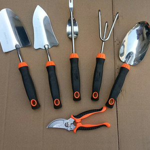 Cheap Orange Color Stainless Steel Garden Digging Raking Pruning <strong>Tool</strong> Set with Big <strong>Tool</strong> <strong>Bag</strong> - Product Image 4