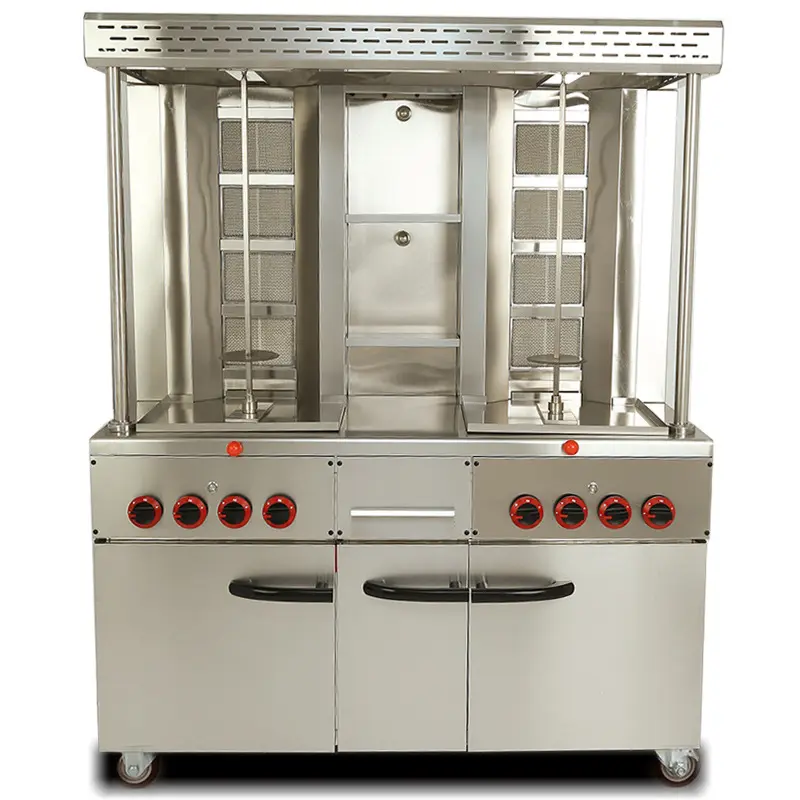 Gas Doner Kebab Shawarma Machine Electric Turkey Grill machine meat kebab roasting machine with cabinet