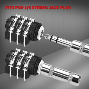 PCB Mount <strong>6</strong> Pin Female <strong>1</strong>/4&quot; Inch <strong>6</strong>.35mm Stereo DC Jack Socket <strong>Input</strong> <strong>Output</strong> Audio Jack for Guitar Pandel Parts - Product Image 5