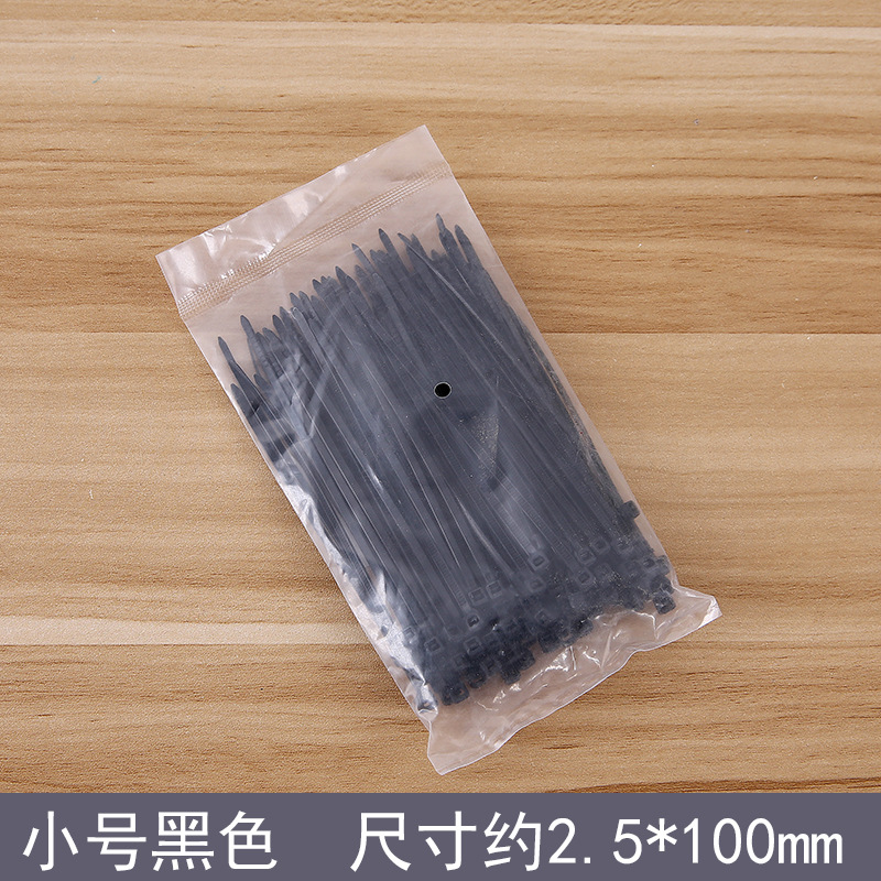 100 black cable ties