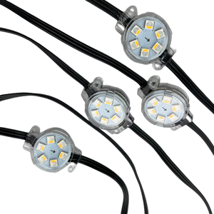 UCS2904-RGBW <strong>LED</strong> Pixel Module DC24V 20pcs/set 30mm Diameter,IP68;1.8W;Black Wire Clear Flat Case RGBW <strong>Led</strong> Point Lights - Product Image 4