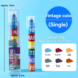 热销2pcs拼接荧光笔绘制流畅环保安全无毒固体荧光笔套装 - Product Image 6