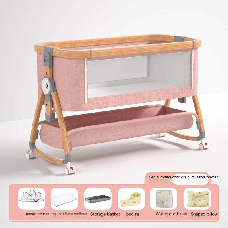 Wood grain-pink-Luxury-Urinary pad + shaping pillow + bed frame