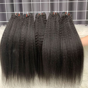 10A 12A Yaki Kinkyตรงมัดผมเวอร์จินผู้ขายคู่ดึงหนังกําพร้าชิดชิดดิบเวียดนามมนุษย์ผมมัด - Product Image 5