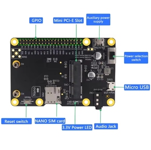 3G/4G/LTE EC20 EC25 SIM7600 Mini PCIE HAT Portable USB Expansion Board with SIM Card Slot Vertical <strong>Adapter</strong> Card for <strong>Raspberry</strong> <strong>Pi</strong> - Product Image 3