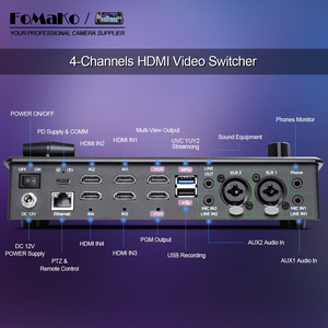 BN620 4 * KN20A NDI камера HDMI SDI PTZ комплект с 1 * PTZ контроллер джойстик и 1 * видеомикшер для конференц-зала - Product Image 4