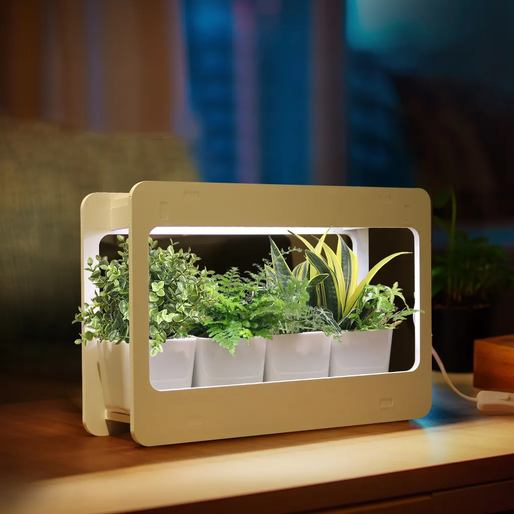 Kit de cultivo para el hogar interior Luces LED para cultivo de verduras Espectro completo Trabajo automático Iluminación ideal Jardines interiores inteligentes Grow Light Garden