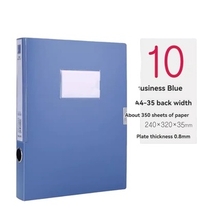 Deli 33510 <strong>File</strong> BoxA4 <strong>File</strong> <strong>Box</strong> 35mm Business Blue 10 Plastic Thickened Vertical Large-capacity <strong>Folders</strong> Office Classification and - Product Image 1
