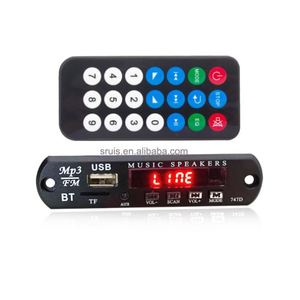 บอร์ดถอดรหัส WMA 5.0 9V-12V แบบไร้สายเครื่องเล่น MP3หน้าจอสีมีรีโมดูล USB TF FM ระบบเครื่องเสียงในรถยนต์พร้อมรีโมทคอนโทรล - Product Image 4