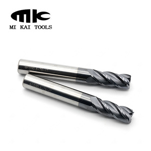 MK katı karbür 4 flüt freze kesicisi 4MM kaplamalı kesici - Product Image 6