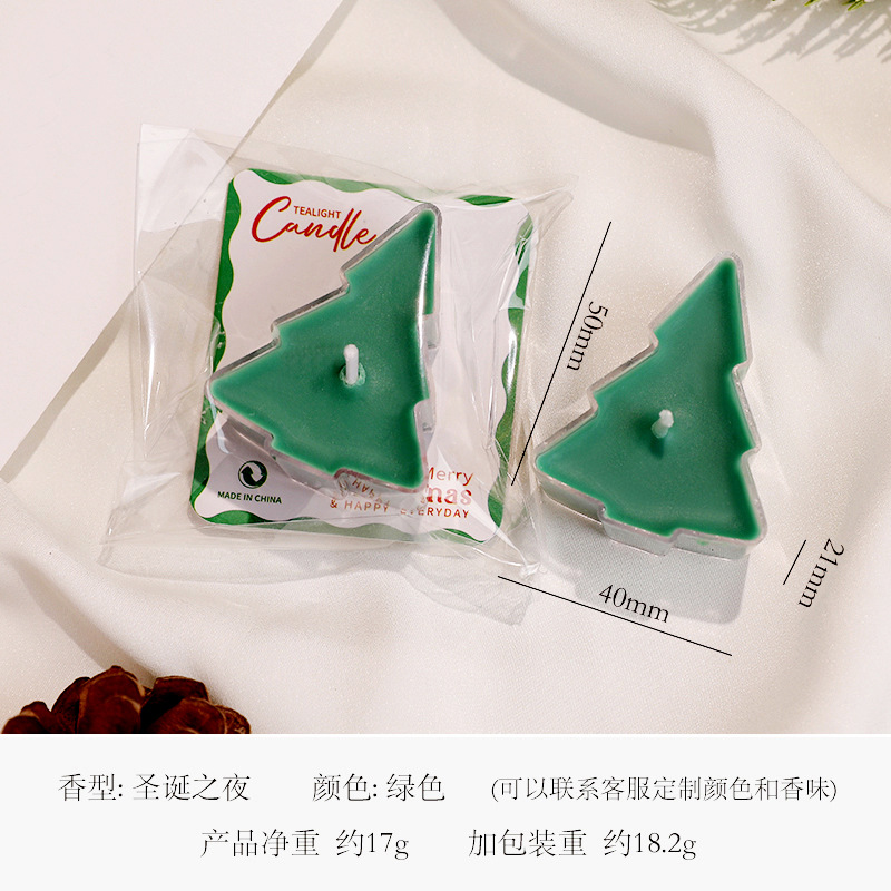 Bougie chauffe-plat sapin de Noël - Vert