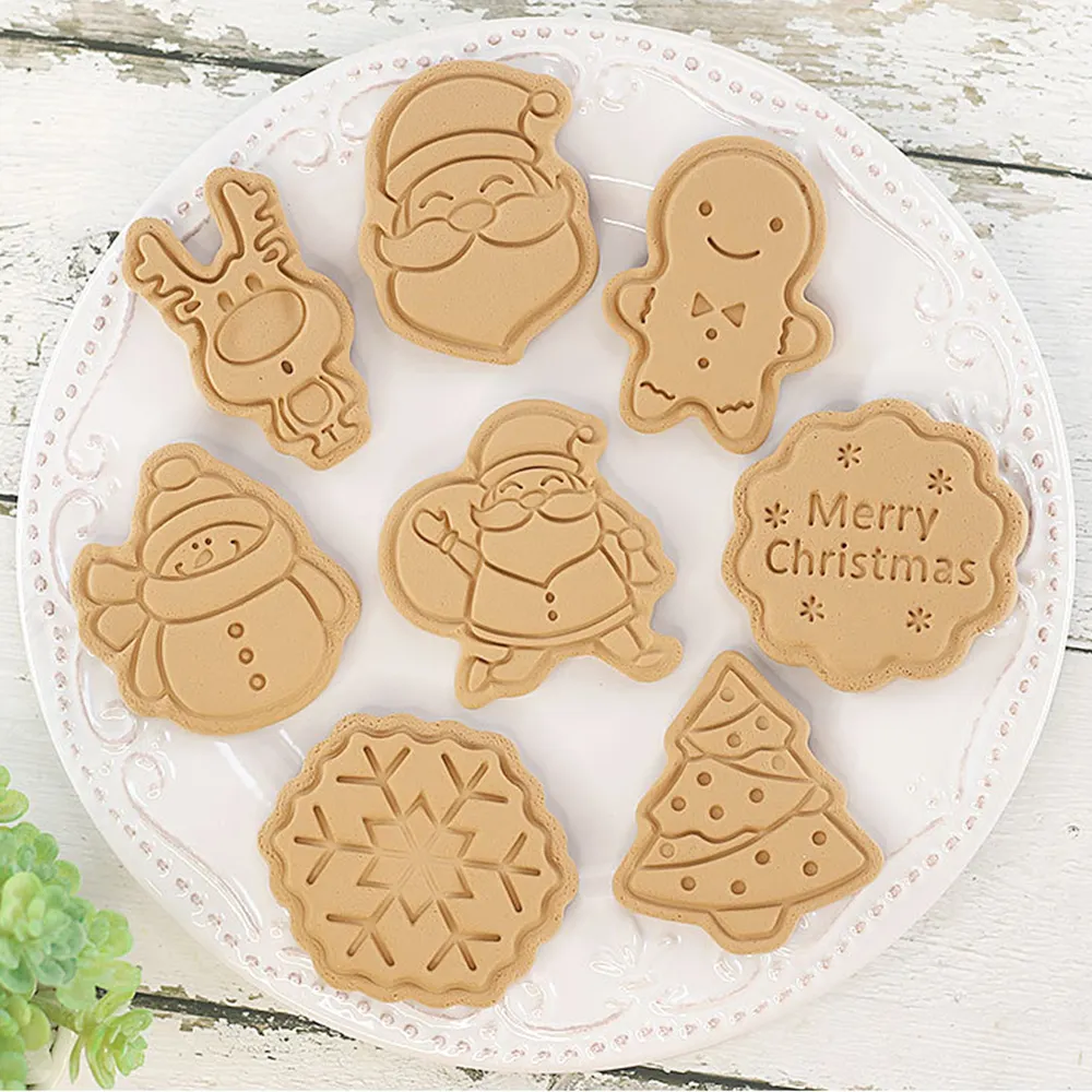 3D कुकी सवार कटर जिंजरब्रेड कुकी कटर उपकरण पाक ढालना उपकरण क्रिसमस कुकी स्टाम्प कटर बिस्किट Molds