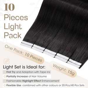 ผมต่อแบบเทปสองด้านจากเยอรมนีมีหลายสีสไตล์คลื่นผมคนแท้บราซิล - Product Image 3
