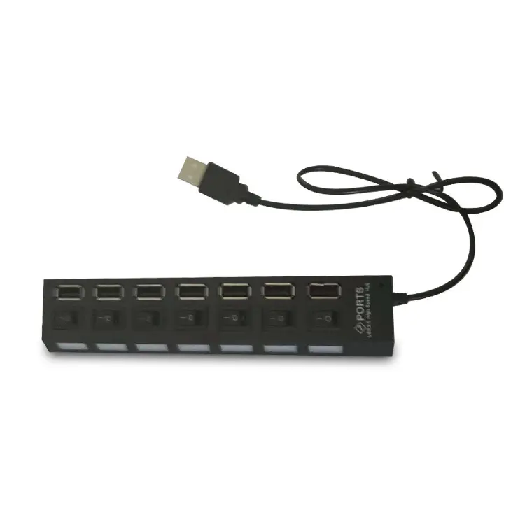 Commercio all'ingrosso a buon mercato Super velocità interruttore di accensione/spegnimento singoli interruttori USB 2.0 splitter HUB per laptop