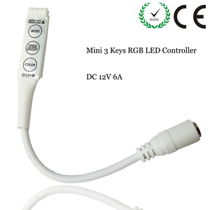 Feican Mini IR a 3 canali LED Dimmer di alta qualità singolo colore LED Controller 12V DC PWM amplificatore certificato ROHS - Product Image 4