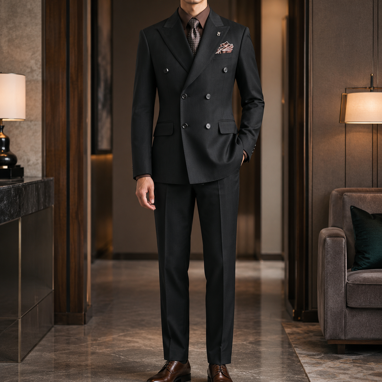 8068-T Noir (costume + pantalon)