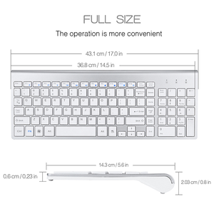 Teclado y ratón inalámbricos ultrafinos personalizados de 2,4 GHz, conjunto de ratón y teclado inalámbrico USB de tamaño completo para ordenador PC - Product Image 3