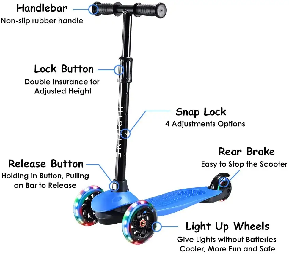 Sıcak satış Oem hizmeti fabrika fiyat çocuklar denge Scooter 3 tekerlekli Scooter