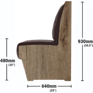 Mỹ phong cách nhà hàng gian hàng chỗ ngồi | bàn ăn gỗ cổ điển và gian hàng thiết lập | Thương mại Tùy chỉnh Diner đồ nội thất - Product Image 4