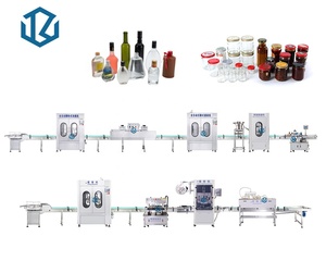 Linea di riempimento automatica del vino dell'attrezzatura del barattolo della tazza del gelato del burro di arachidi linea di lavorazione dell'etichettatrice della bottiglia di vetro