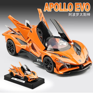 Alloy 1:32 Diecast Apollo <strong>EVO</strong> <strong>Model</strong> Sound and Light Pullback Metal Car Collection Display Toy with Open Doors - Product Image 5
