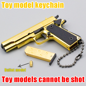 Metal modeli 1:3 1911 modeli anahtarlık yeme tavuk silah oyuncaklar için silah askeri kolye hediye model oyuncak ile - Product Image 5