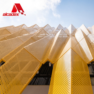 Dekorative 3D-Verkleidung Außenwand Aluminium Perforierte Paneele Externe Vorhang fassaden Furnier Aluminium Dekoration Fassade