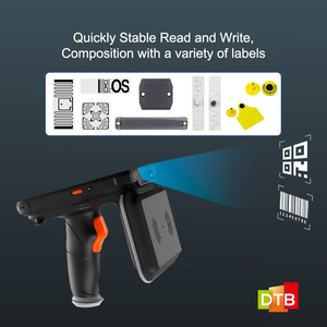 RFID Handheld Scanner Barcode QR Code <strong>Reader</strong> <strong>HF</strong>+UHF Dual Frequency RFID Handheld Tag <strong>Reader</strong>
