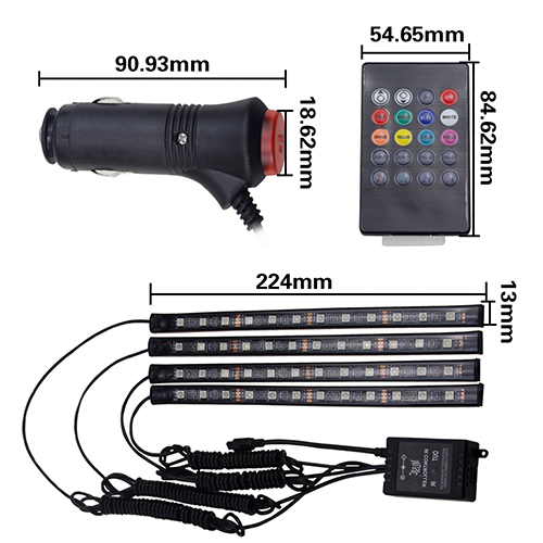 4*12leds + musique à distance