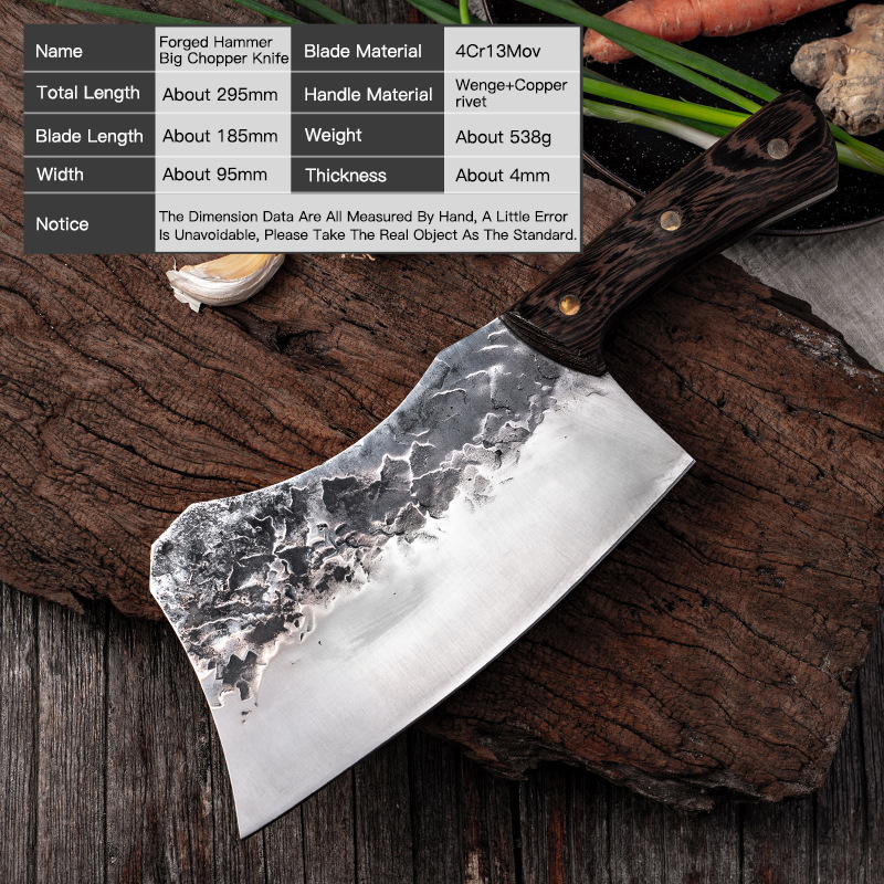 FINDKING Handmade Forged Professional Chef Knife 4Cr13Mov Cleaver Kitchen Knives Meat Vegetables Big Chopper Knife