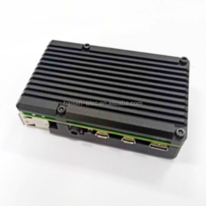 HAISEN <strong>Raspberry</strong> <strong>Pi</strong> 4 Aluminum <strong>Case</strong> with Dual Cooling Fan Metal Shell Black Enclosure for RPI 4 <strong>Model</strong> B - Product Image 4