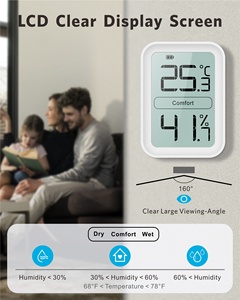 Habitación interior Pantalla LCD Medidor de temperatura y humedad digital Termómetro digital Higrómetro con alarma - Product Image 6