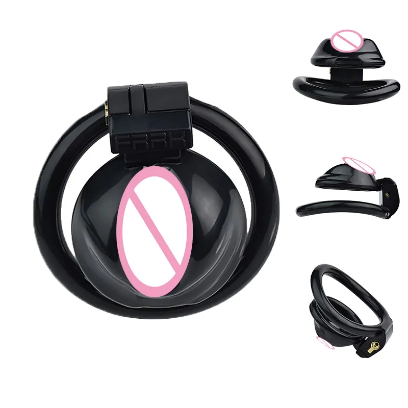 FRRK BDSM Pink Pussy Male Chastity Device Penis Lock Ring Sissy Chastity Devices Cage Gay 18+ Sex Toys18+
