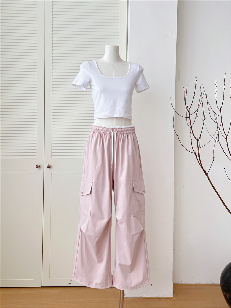25 pocket cargo pants (pink)