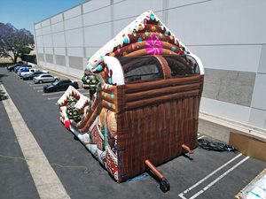 Castello gonfiabile di natale combinato castello gonfiabile di natale con scivolo - Product Image 2