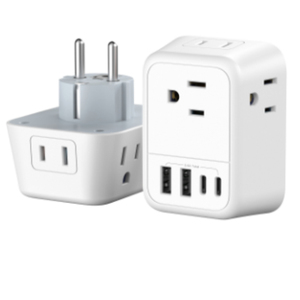 US to UK <strong>Plug</strong> <strong>Adapter</strong>, Type G <strong>Plug</strong> Travel <strong>Adapter</strong> <strong>with</strong> 4 AC Outlets and 3 USB Ports Type C UK Power <strong>Adapter</strong> for USA - Product Image 1