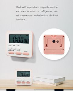 Conto alla rovescia digitale magnetico grande Timer da cucina digitale carino con orologio - Product Image 4