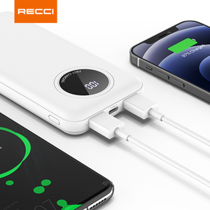 Recci便携式充电器液晶显示器电源组4个USB输出电池组备份双输入usb-c手机充电10000毫安 - Product Image 5